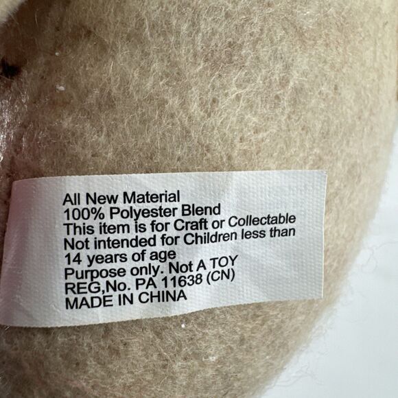 Primitive Mouse Winter Candy Cane Christmas Fabric Cloth 9.75"Tx6"Wx4"D Weighted - Picture 8 of 10